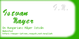 istvan mayer business card