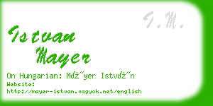 istvan mayer business card